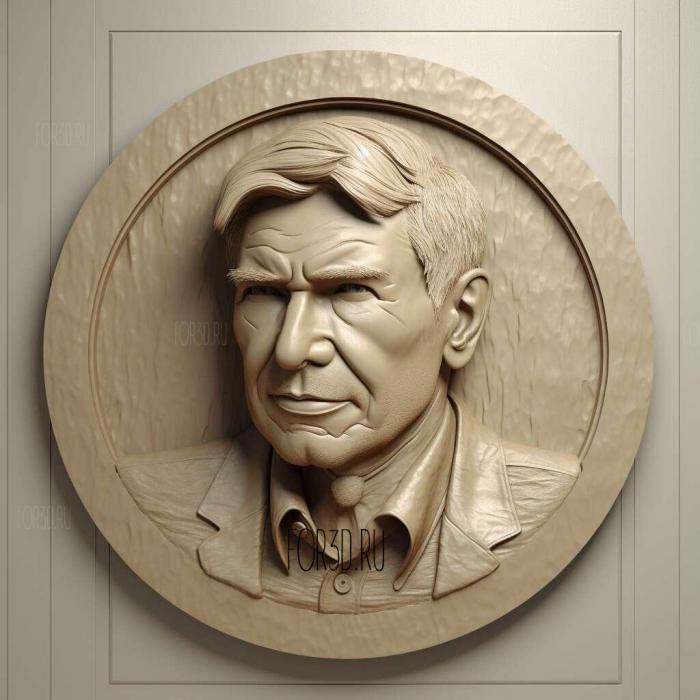 Harrison Ford 1 stl model for CNC